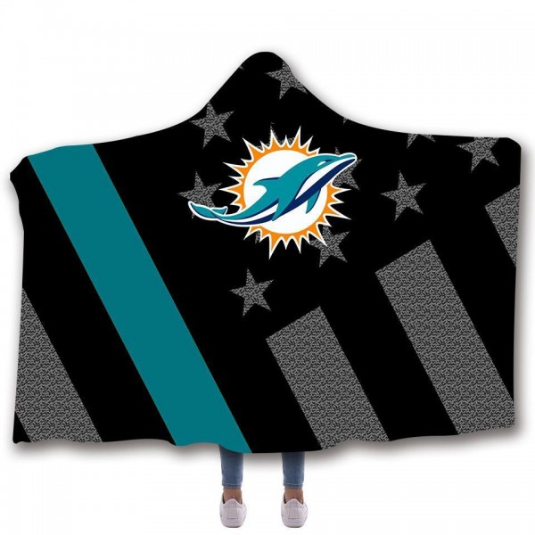Miami Dolphins Classic Hooded Blanket - Behindgift
