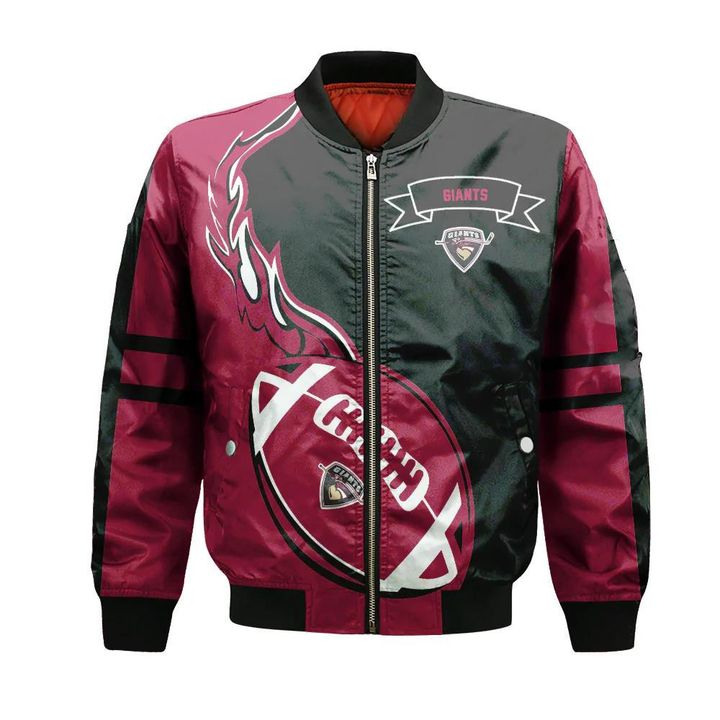 Vancouver Giants Bomber Jacket 3D Printed Flame Ball Pattern - Behindgift