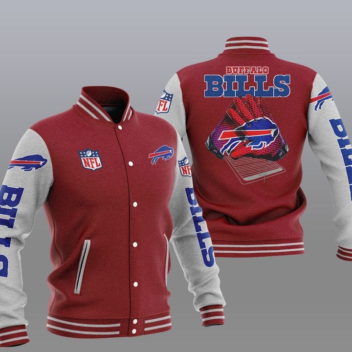 Buffalo Bills Red Baseball Jacket - Behindgift