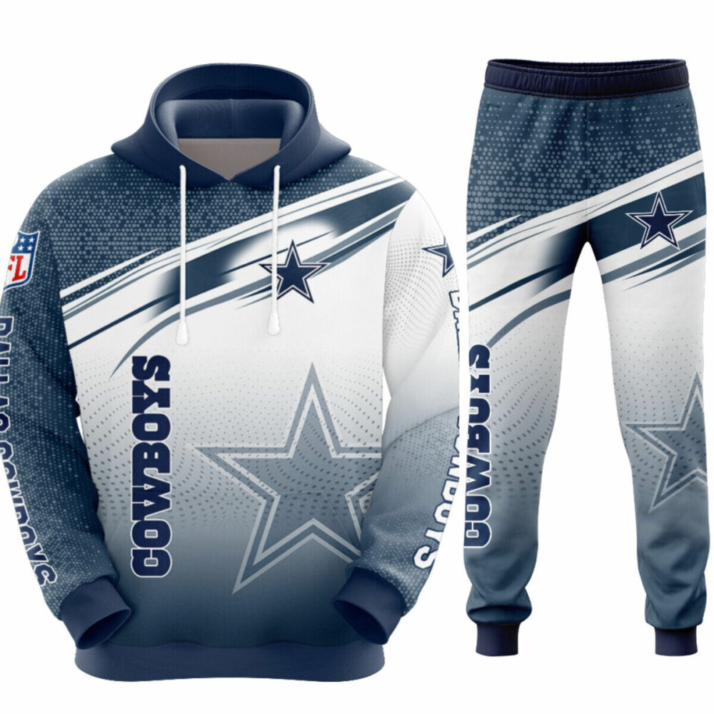 Dallas Cowboys Men Outfits Hoodies Sports Pants Set Jogging Sweatpants ...